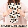 1 L Hot Water Bottle Cowhide Gingham Hot Water Bottle with Cover Soft Velvet Hot Water Bag for Pain Relief Small Hot Water Bottle for Kids Adult view 4