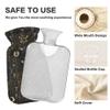 1 L Hot Water Bottle Moon and Insects Hot Water Bottle with Cover Soft Velvet Hot Water Bag for Pain Relief Small Hot Water Bottle for Kids Adult view 3