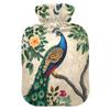 1 L Hot Water Bottle Peacock and Flowers Hot Water Bottle with Cover Soft Velvet Hot Water Bag for Pain Relief Small Hot Water Bottle for Kids Adult view 1