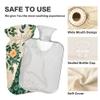 1 L Hot Water Bottle Peacock and Flowers Hot Water Bottle with Cover Soft Velvet Hot Water Bag for Pain Relief Small Hot Water Bottle for Kids Adult view 3