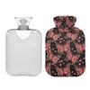 1 L Hot Water Bottle Pink Butterfly Hot Water Bottle with Cover Soft Velvet Hot Water Bag for Pain Relief Small Hot Water Bottle for Kids Adult view 2