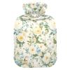 1 L Hot Water Bottle Flower Peony Hot Water Bottle with Cover Soft Velvet Hot Water Bag for Pain Relief Small Hot Water Bottle for Kids Adult view 1