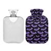 2 L Hot Water Bottle Halloween Bat Hot Water Bottle with Cover Soft Velvet Hot Water Bag for Pain Relief Hot Water Bottle for Winter Bed for Hands view 2