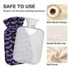2 L Hot Water Bottle Halloween Bat Hot Water Bottle with Cover Soft Velvet Hot Water Bag for Pain Relief Hot Water Bottle for Winter Bed for Hands view 3