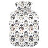 1 L Hot Water Bottle Penguin Snow Hot Water Bottle with Cover Soft Velvet Hot Water Bag for Pain Relief Small Hot Water Bottle for Kids Adult view 1