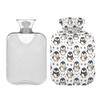 1 L Hot Water Bottle Penguin Snow Hot Water Bottle with Cover Soft Velvet Hot Water Bag for Pain Relief Small Hot Water Bottle for Kids Adult view 2