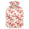 1 L Hot Water Bottle Plum Blossom Flower Red Hot Water Bottle with Cover Soft Velvet Hot Water Bag for Pain Relief Small Hot Water Bottle for Kids Adult view 1