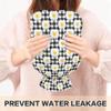 1 L Hot Water Bottle White Daisy Black Checked Hot Water Bottle with Cover Soft Velvet Hot Water Bag for Pain Relief Small Hot Water Bottle for Kids Adult view 4