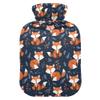 1 L Hot Water Bottle Fox Hot Water Bottle with Cover Soft Velvet Hot Water Bag for Pain Relief Small Hot Water Bottle for Kids Adult view 1