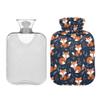1 L Hot Water Bottle Fox Hot Water Bottle with Cover Soft Velvet Hot Water Bag for Pain Relief Small Hot Water Bottle for Kids Adult view 2