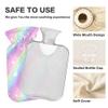 2 L Hot Water Bottle Color Stars Hot Water Bottle with Cover Soft Velvet Hot Water Bag for Pain Relief Hot Water Bottle for Winter Bed for Hands view 3
