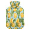 1 L Hot Water Bottle Tulip Hot Water Bottle with Cover Soft Velvet Hot Water Bag for Pain Relief Small Hot Water Bottle for Kids Adult view 1