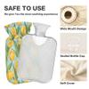 1 L Hot Water Bottle Tulip Hot Water Bottle with Cover Soft Velvet Hot Water Bag for Pain Relief Small Hot Water Bottle for Kids Adult view 3