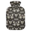 1 L Hot Water Bottle Butterfly and Skull Hot Water Bottle with Cover Soft Velvet Hot Water Bag for Pain Relief Small Hot Water Bottle for Kids Adult view 1
