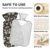 1 L Hot Water Bottle Butterfly and Skull Hot Water Bottle with Cover Soft Velvet Hot Water Bag for Pain Relief Small Hot Water Bottle for Kids Adult view 3