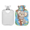 1 L Hot Water Bottle Koala Hot Water Bottle with Cover Soft Velvet Hot Water Bag for Pain Relief Small Hot Water Bottle for Kids Adult view 2