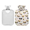 1 L Hot Water Bottle Butterfly Hot Water Bottle with Cover Soft Velvet Hot Water Bag for Pain Relief Small Hot Water Bottle for Kids Adult view 2