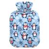 1 L Hot Water Bottle Christmas Penguin Hot Water Bottle with Cover Soft Velvet Hot Water Bag for Pain Relief Small Hot Water Bottle for Kids Adult view 1