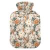 1 L Hot Water Bottle Abstract Floral Hot Water Bottle with Cover Soft Velvet Hot Water Bag for Pain Relief Small Hot Water Bottle for Kids Adult view 1
