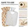 1 L Hot Water Bottle Corgi and Checked Hot Water Bottle with Cover Soft Velvet Hot Water Bag for Pain Relief Small Hot Water Bottle for Kids Adult view 3