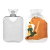 1 L Hot Water Bottle Bear Cute Hot Water Bottle with Cover Soft Velvet Hot Water Bag for Pain Relief Small Hot Water Bottle for Kids Adult view 2