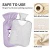 1 L Hot Water Bottle Halloween Ghosts Hot Water Bottle with Cover Soft Velvet Hot Water Bag for Pain Relief Small Hot Water Bottle for Kids Adult view 3