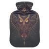 2 L Hot Water Bottle Owl Boho Hot Water Bottle with Cover Soft Velvet Hot Water Bag for Pain Relief Hot Water Bottle for Winter Bed for Hands view 1