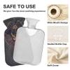 2 L Hot Water Bottle Owl Boho Hot Water Bottle with Cover Soft Velvet Hot Water Bag for Pain Relief Hot Water Bottle for Winter Bed for Hands view 3