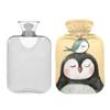 1 L Hot Water Bottle Penguin Bird Hot Water Bottle with Cover Soft Velvet Hot Water Bag for Pain Relief Small Hot Water Bottle for Kids Adult view 2