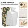 2 L Hot Water Bottle Candy Cookies Hot Water Bottle with Cover Soft Velvet Hot Water Bag for Pain Relief Hot Water Bottle for Winter Bed for Hands view 3