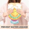1 L Hot Water Bottle Cute Rainbow with A Smiling Sun and Stars Hot Water Bottle with Cover Soft Velvet Hot Water Bag for Pain Relief Small Hot Water Bottle for Kids Adult view 4