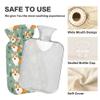 1 L Hot Water Bottle Corgi Christmas and Grass Hot Water Bottle with Cover Soft Velvet Hot Water Bag for Pain Relief Small Hot Water Bottle for Kids Adult view 3