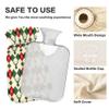 1 L Hot Water Bottle Deers Hot Water Bottle with Cover Soft Velvet Hot Water Bag for Pain Relief Small Hot Water Bottle for Kids Adult view 3