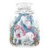 1 L Hot Water Bottle Unicorns and Flower Hot Water Bottle with Cover Soft Velvet Hot Water Bag for Pain Relief Small Hot Water Bottle for Kids Adult view 1