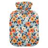 1 L Hot Water Bottle Flower Multiple Yellow Hot Water Bottle with Cover Soft Velvet Hot Water Bag for Pain Relief Small Hot Water Bottle for Kids Adult view 1