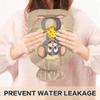 2 L Hot Water Bottle Cartoon Mouse Holding Cheese Hot Water Bottle with Cover Soft Velvet Hot Water Bag for Pain Relief Hot Water Bottle for Winter Bed for Hands view 4