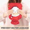2 L Hot Water Bottle Red Christmas Santa Claus Hot Water Bottle with Cover Soft Velvet Hot Water Bag for Pain Relief Hot Water Bottle for Winter Bed for Hands view 4