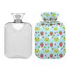 1 L Hot Water Bottle Cute Frog Hot Water Bottle with Cover Soft Velvet Hot Water Bag for Pain Relief Small Hot Water Bottle for Kids Adult view 2