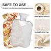 1 L Hot Water Bottle Japanese Flower Hot Water Bottle with Cover Soft Velvet Hot Water Bag for Pain Relief Small Hot Water Bottle for Kids Adult view 3