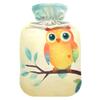 1 L Hot Water Bottle Owl on A Branch Hot Water Bottle with Cover Soft Velvet Hot Water Bag for Pain Relief Small Hot Water Bottle for Kids Adult view 1