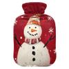 2 L Hot Water Bottle Snowman Hot Water Bottle with Cover Soft Velvet Hot Water Bag for Pain Relief Hot Water Bottle for Winter Bed for Hands view 1