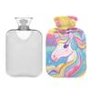 2 L Hot Water Bottle Unicorn Charming Hot Water Bottle with Cover Soft Velvet Hot Water Bag for Pain Relief Hot Water Bottle for Winter Bed for Hands view 2