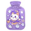 1 L Hot Water Bottle Magic Kittens Ghost Hot Water Bottle with Cover Soft Velvet Hot Water Bag for Pain Relief Small Hot Water Bottle for Kids Adult view 1