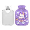 1 L Hot Water Bottle Magic Kittens Ghost Hot Water Bottle with Cover Soft Velvet Hot Water Bag for Pain Relief Small Hot Water Bottle for Kids Adult view 2