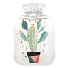 1 L Hot Water Bottle Cartoon Cactus Hot Water Bottle with Cover Soft Velvet Hot Water Bag for Pain Relief Small Hot Water Bottle for Kids Adult view 1