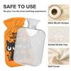 1 L Hot Water Bottle Halloween Cats Hot Water Bottle with Cover Soft Velvet Hot Water Bag for Pain Relief Small Hot Water Bottle for Kids Adult view 3