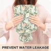 1 L Hot Water Bottle White Peony Flower Leaves Hot Water Bottle with Cover Soft Velvet Hot Water Bag for Pain Relief Small Hot Water Bottle for Kids Adult view 4