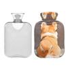 1 L Hot Water Bottle Cute Corgi Hot Water Bottle with Cover Soft Velvet Hot Water Bag for Pain Relief Small Hot Water Bottle for Kids Adult view 2