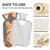 1 L Hot Water Bottle Cute Corgi Hot Water Bottle with Cover Soft Velvet Hot Water Bag for Pain Relief Small Hot Water Bottle for Kids Adult view 3
