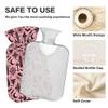 1 L Hot Water Bottle Black Gothic Moon Spider Webs and Bats Hot Water Bottle with Cover Soft Velvet Hot Water Bag for Pain Relief Small Hot Water Bottle for Kids Adult view 3